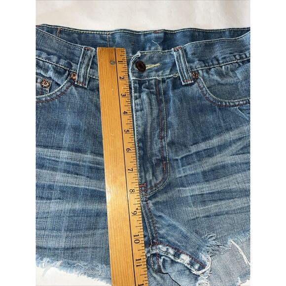 LEVI'S 507 Vintage Men’s 32 Denim Shorts Medium Blue Cotton Cut-Off Outdoor - Picture 9 of 12